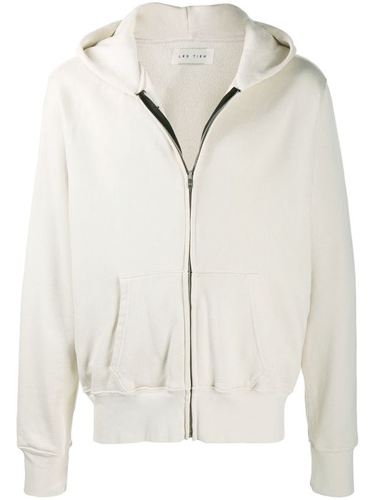 Les Tien zipped cotton hoodie - Neutrals