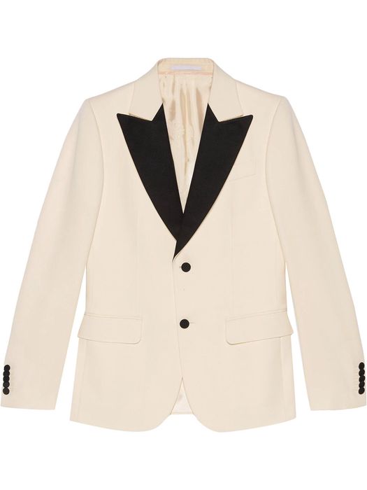 Gucci single-breasted tuxedo jacket - White