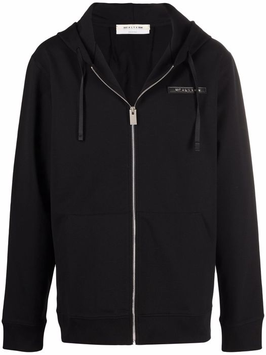 1017 ALYX 9SM logo-print zip-up hoodie - Black