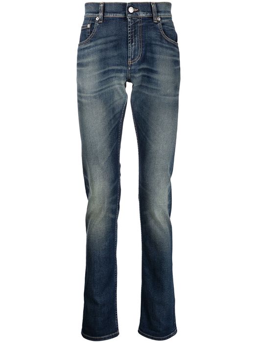 Alexander McQueen low-rise slim-fit jeans - Blue