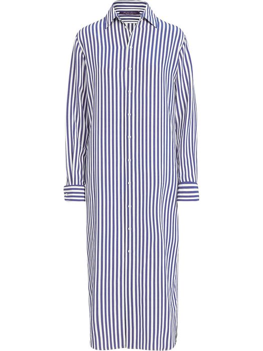 Ralph Lauren Collection pinstripe-print shirt dress - Blue