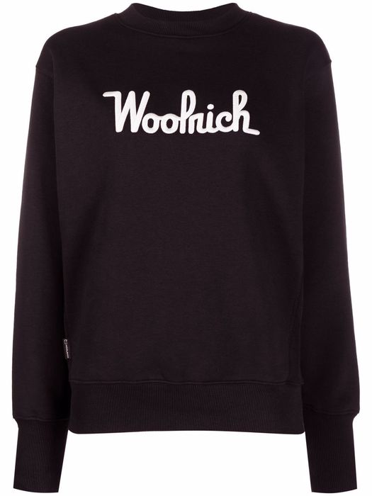 Woolrich logo crew-neck sweatshirt - Black