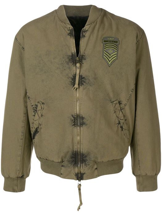 Mr & Mrs Italy logo patch bomber - Green