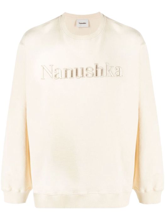 Nanushka logo-embroidered sweatshirt - Neutrals