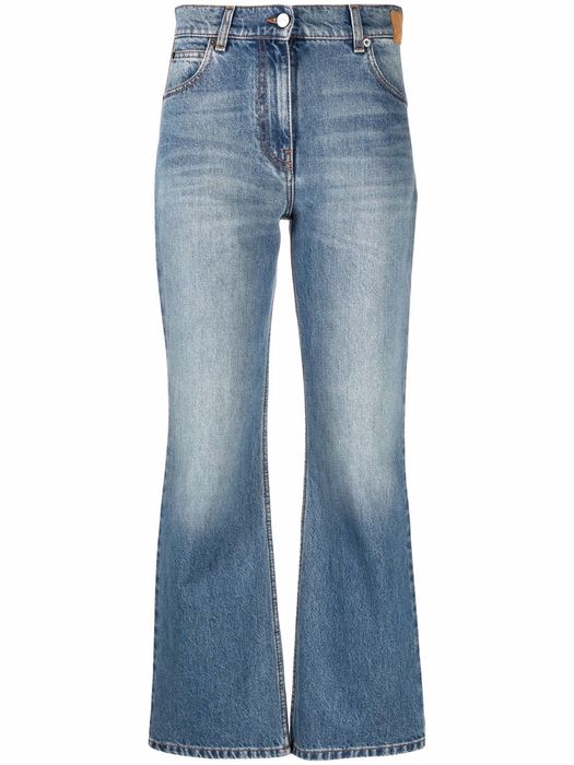 Palm Angels star-detail flared jeans - Blue