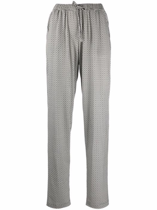 Viktor & Rolf geometric-print high-waisted pants - Grey