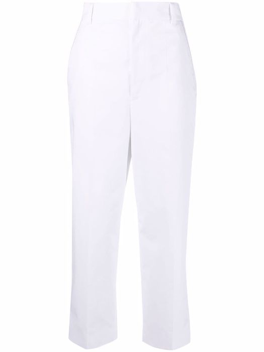 Just Cavalli logo-patch straight-leg trousers - White