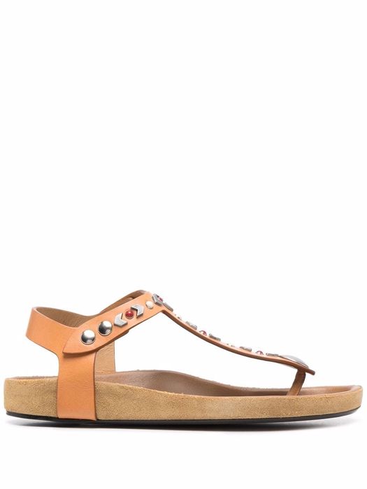 Isabel Marant Enavy embellished flat sandals - Neutrals