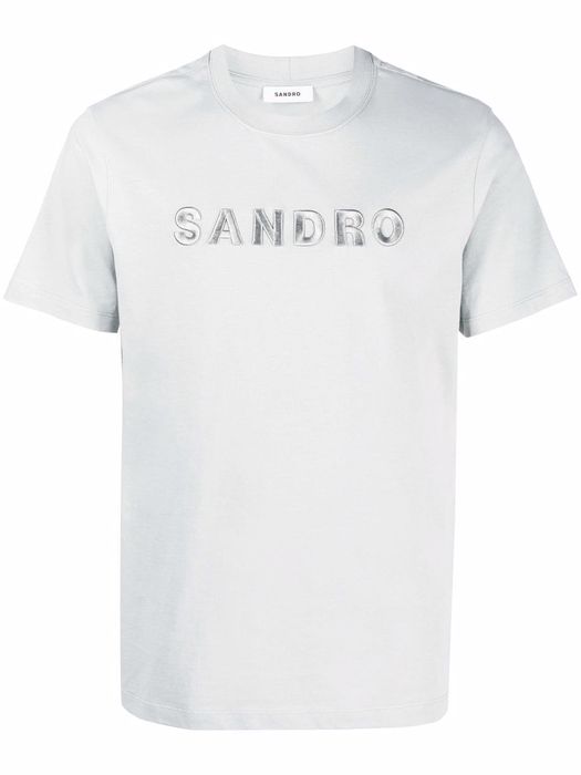 SANDRO logo-print T-shirt - Green
