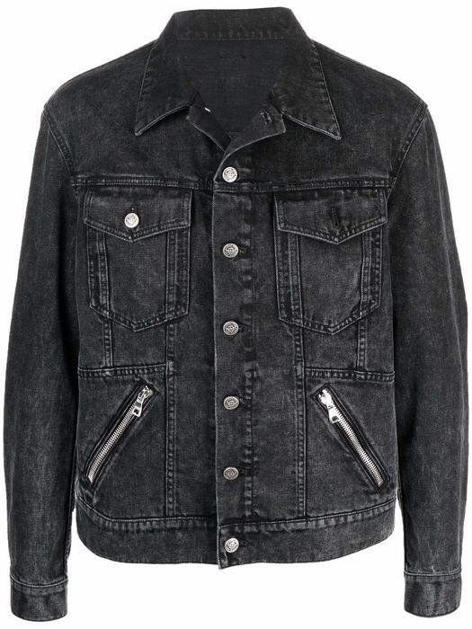 Balmain zip-detail denim jacket - Black