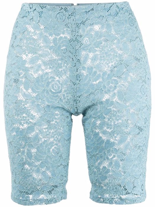 Stella McCartney Isla floral-lace cycling shorts - Blue