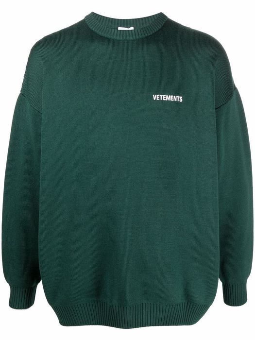 VETEMENTS logo-printed jumper - Green