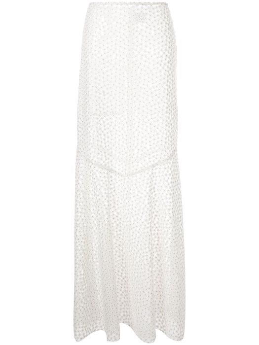 Macgraw embroidered Majestic skirt - White