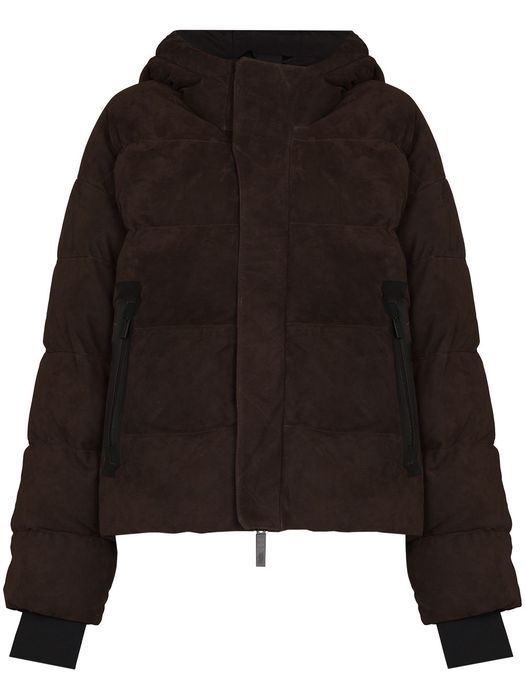 Templa Naswa leather puffer jacket - Brown