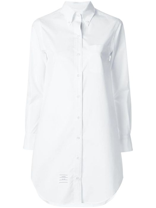 Thom Browne elongated button-down shirt - White
