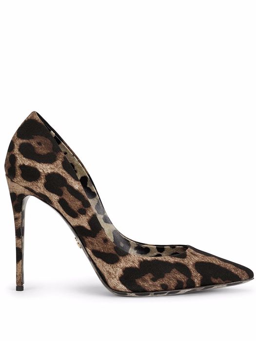 Dolce & Gabbana leopard-print stiletto pumps - Brown
