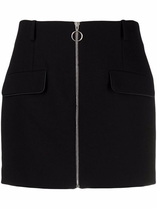 Maje front-zip fitted skirt - Black