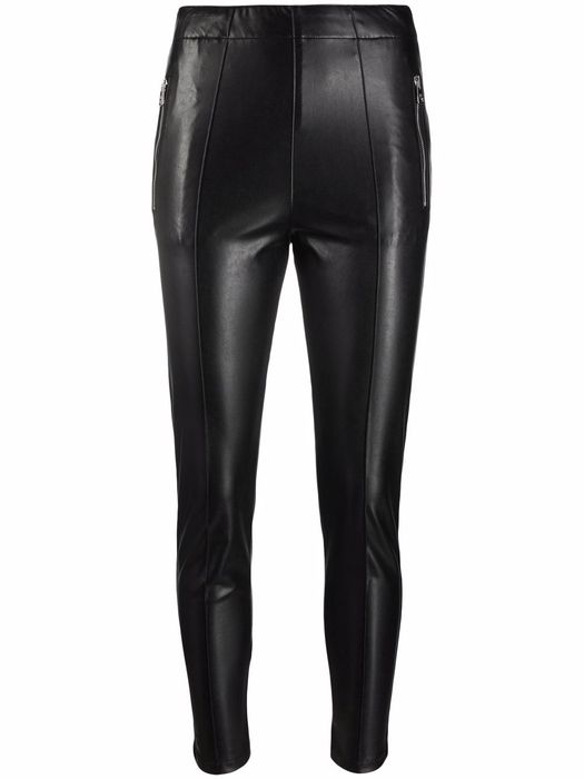 Ermanno Scervino skinny-cut leather-look trousers - Black