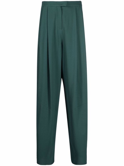 Emporio Armani pleated-waist trousers - Green