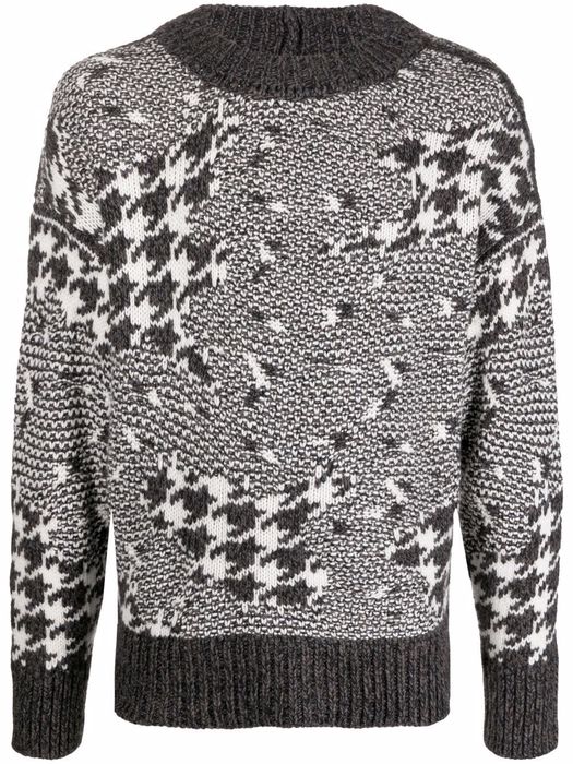 Ermenegildo Zegna graphic-knit jumper - Brown