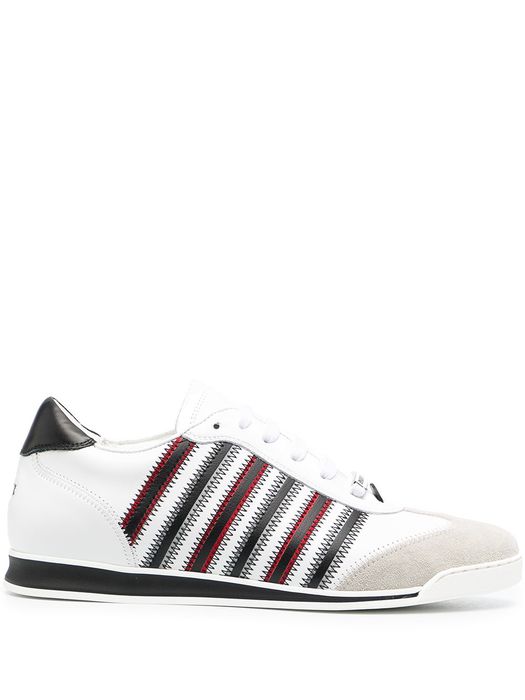 Dsquared2 striped low-top sneakers - White