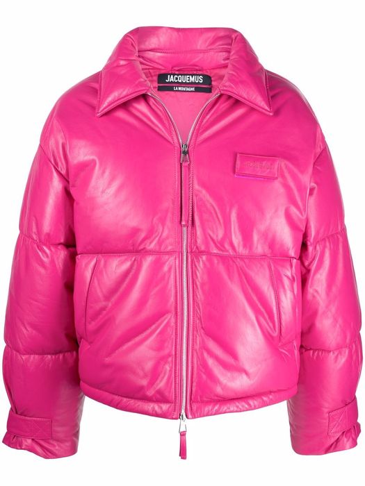 Jacquemus Doudoune leather padded jacket - Pink