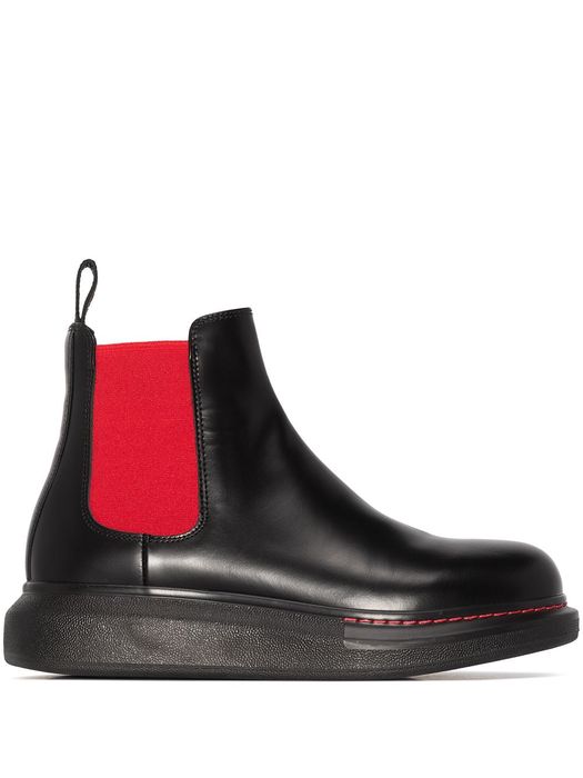 Alexander McQueen contrast panel Chelsea boots - Black