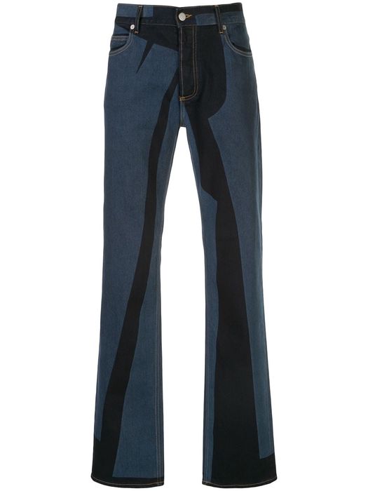 Maison Margiela panelled slim-fit jeans - Blue
