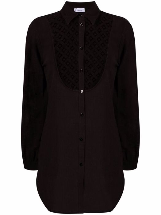 La Perla cut out-detail button-up shirt - Black