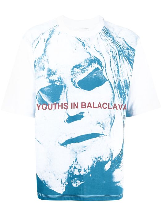 Youths In Balaclava photograph-print cotton T-shirt - Blue