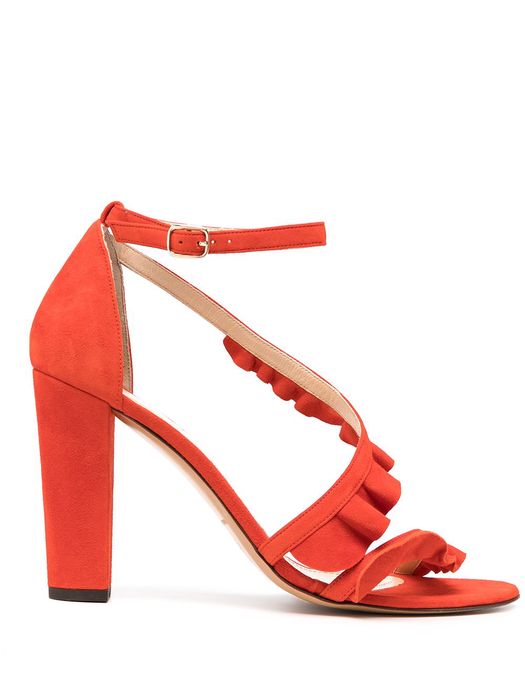Tila March Almeria ruffle sandals - Red
