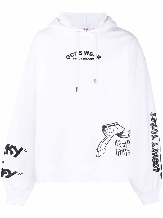 Gcds Looney Tunes pullover hoodie - White