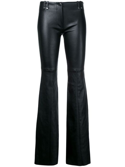 Plein Sud flared leather trousers - Black