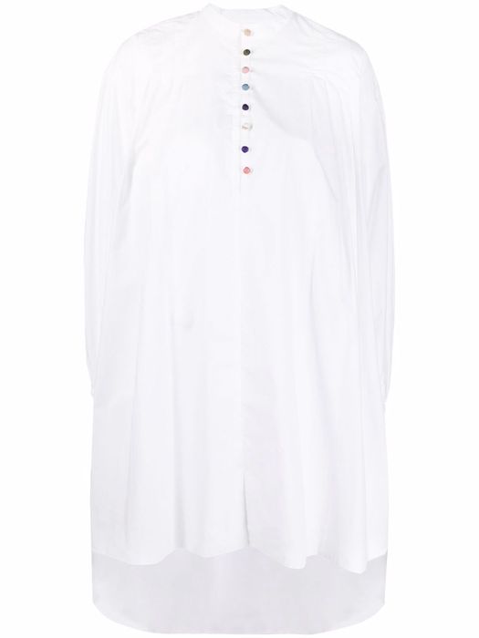 Azi.land Ananda pintuck-detail shirt dress - White