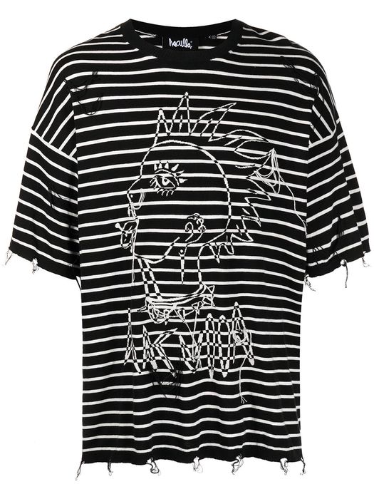 Haculla Jac Punk striped cotton T-shirt - Black