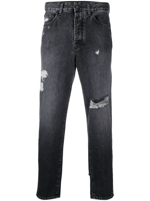 Marcelo Burlon County of Milan carrot-fit distressed jeans - Black