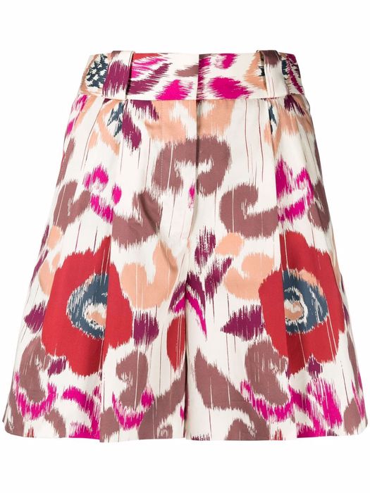 Blazé Milano floral-print tailored shorts - Neutrals