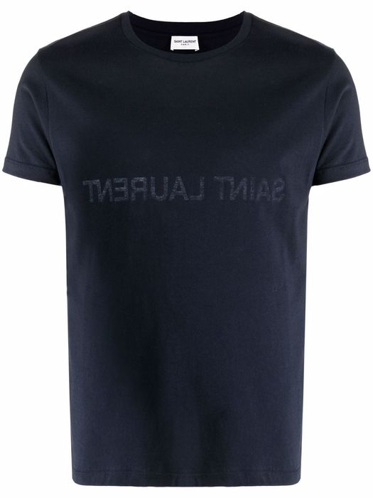 Saint Laurent reversible logo-print T-shirt - Blue
