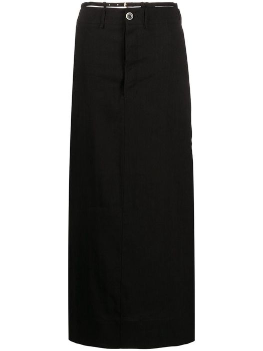 Jacquemus thong-strap maxi skirt - Black