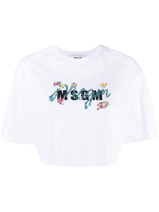 MSGM logo-print T-shirt - White