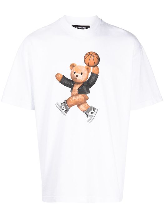 DOMREBEL Basketball Bear graphic-print T-shirt - White
