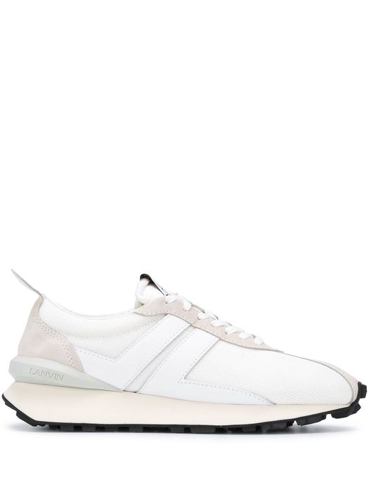 LANVIN panelled low-top sneakers - White