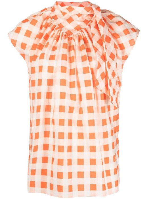 Victoria Victoria Beckham geometric-print blouse - Orange