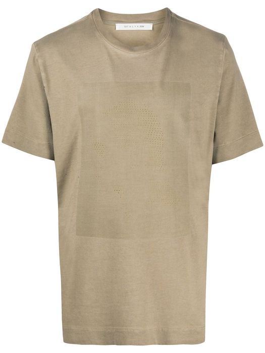1017 ALYX 9SM perforated patch T-shirt - Neutrals