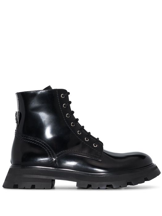 Alexander McQueen combat ankle boots - Black