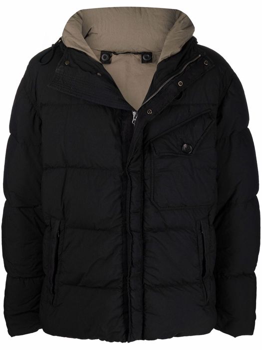 Ten C hooded down puffer jacket - Black