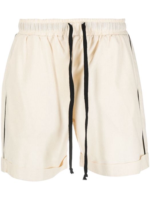 Alchemy contrast-trim cotton shorts - Neutrals