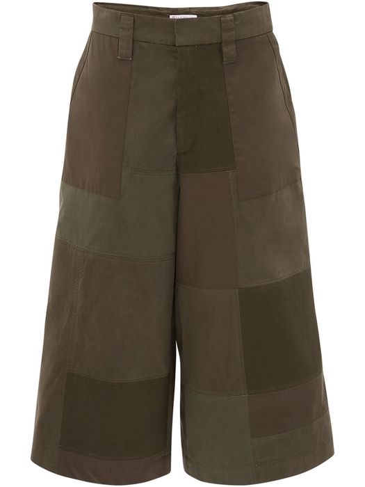 JW Anderson panelled cropped trousers - Green