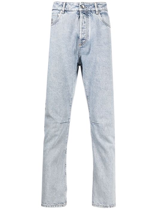 Brunello Cucinelli stonewashed straight-leg jeans - Blue