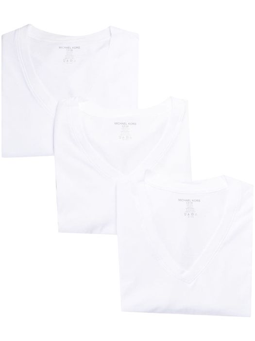 Michael Kors pack of 3 cotton T-shirts - White